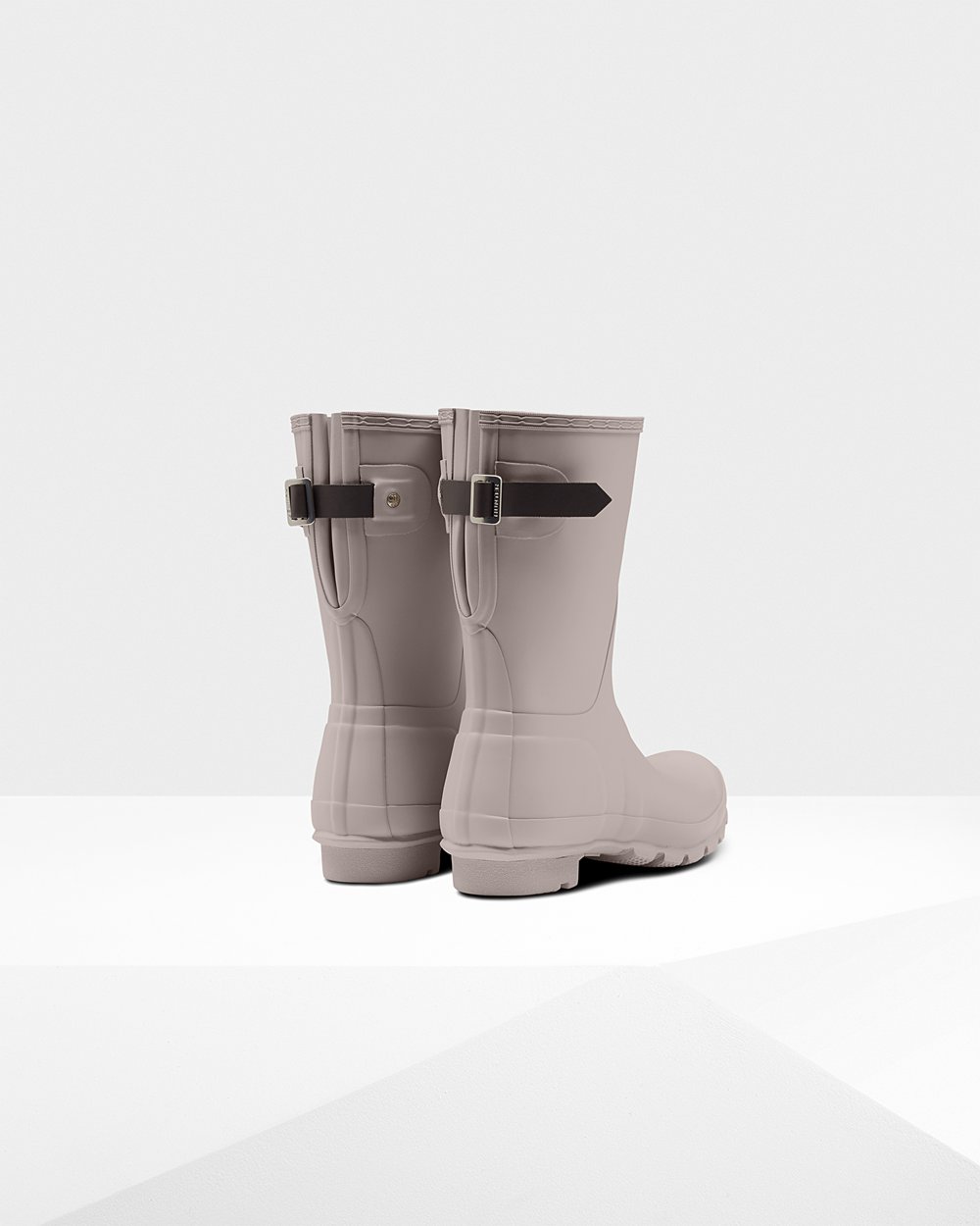 Womens Hunter Original Back Adjustable - Short Rain Boots Grey - 8506-NOLDF